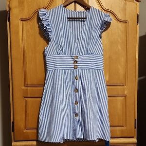 Cupshe Blue and White Striped Womens Dress
